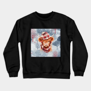 Christmas Highland Cow Crewneck Sweatshirt